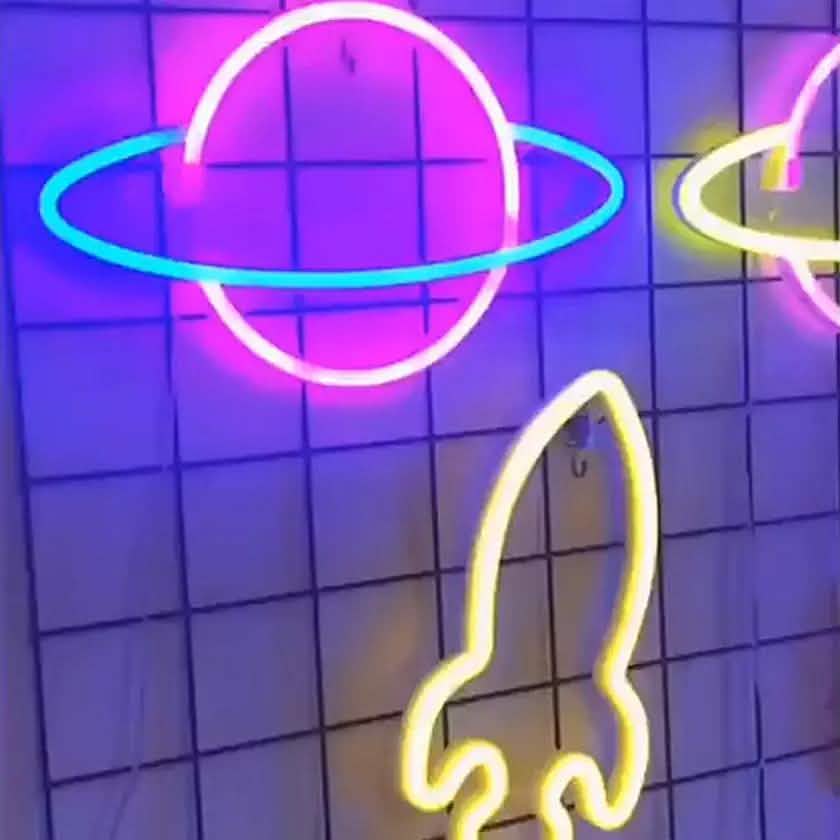 Battery USB LED Neon Light Wall Signs Night Home Decor DailySale