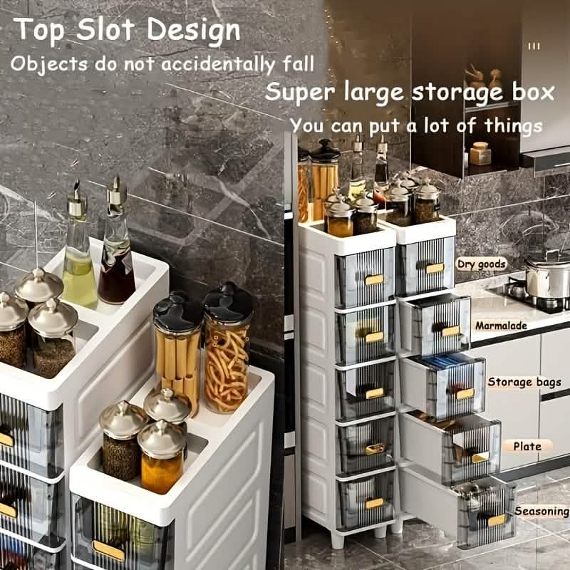 Slimline Multi-Drawer Storage Cabinet – 3, 4, or 6 Layer DailySale