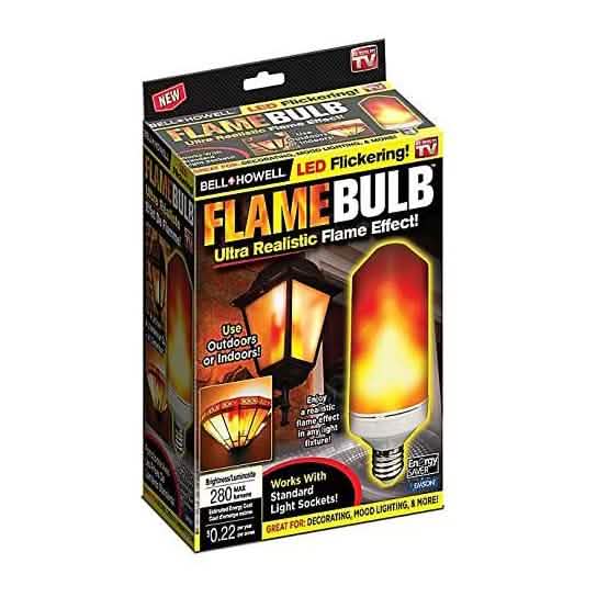 Bell + Howell Flame Bulb Realistic Flame-Effect Flickering LED Light Bulb DailySale