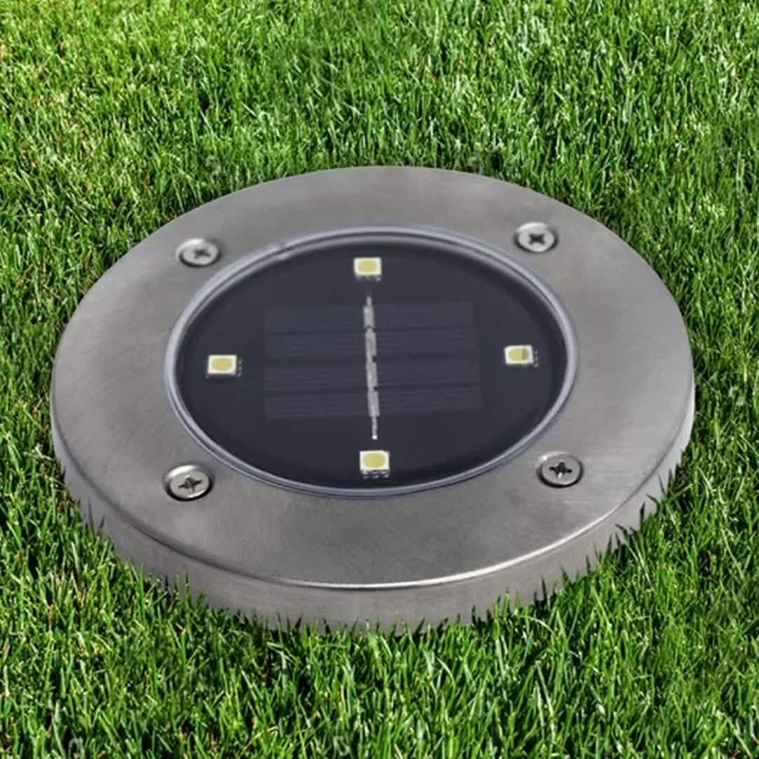 Bell + Howell Solar-Powered LED Garden Disk Lights Set DailySale