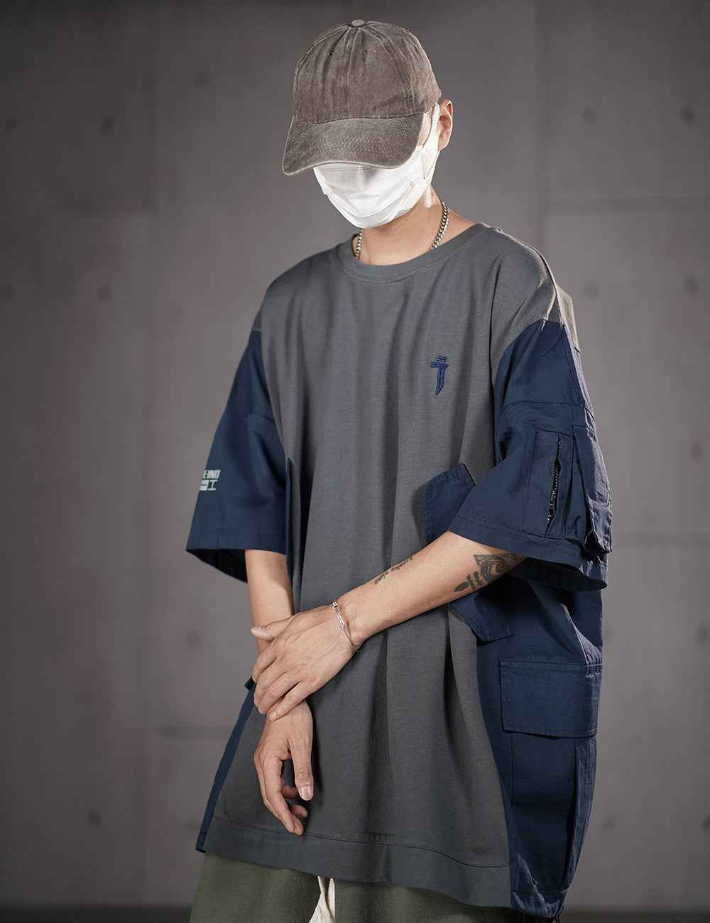 HiT38 Double Patchwork I-Tech Tee