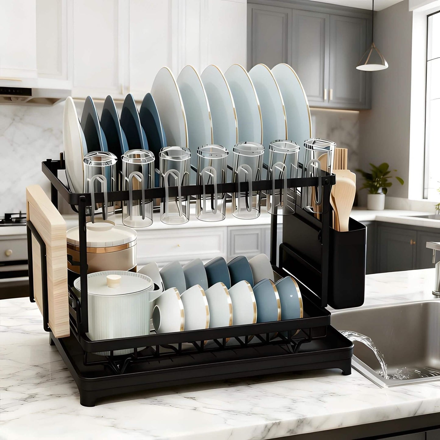 Black Metal Dish Rack – 2-Layer / 3-Layer DailySale