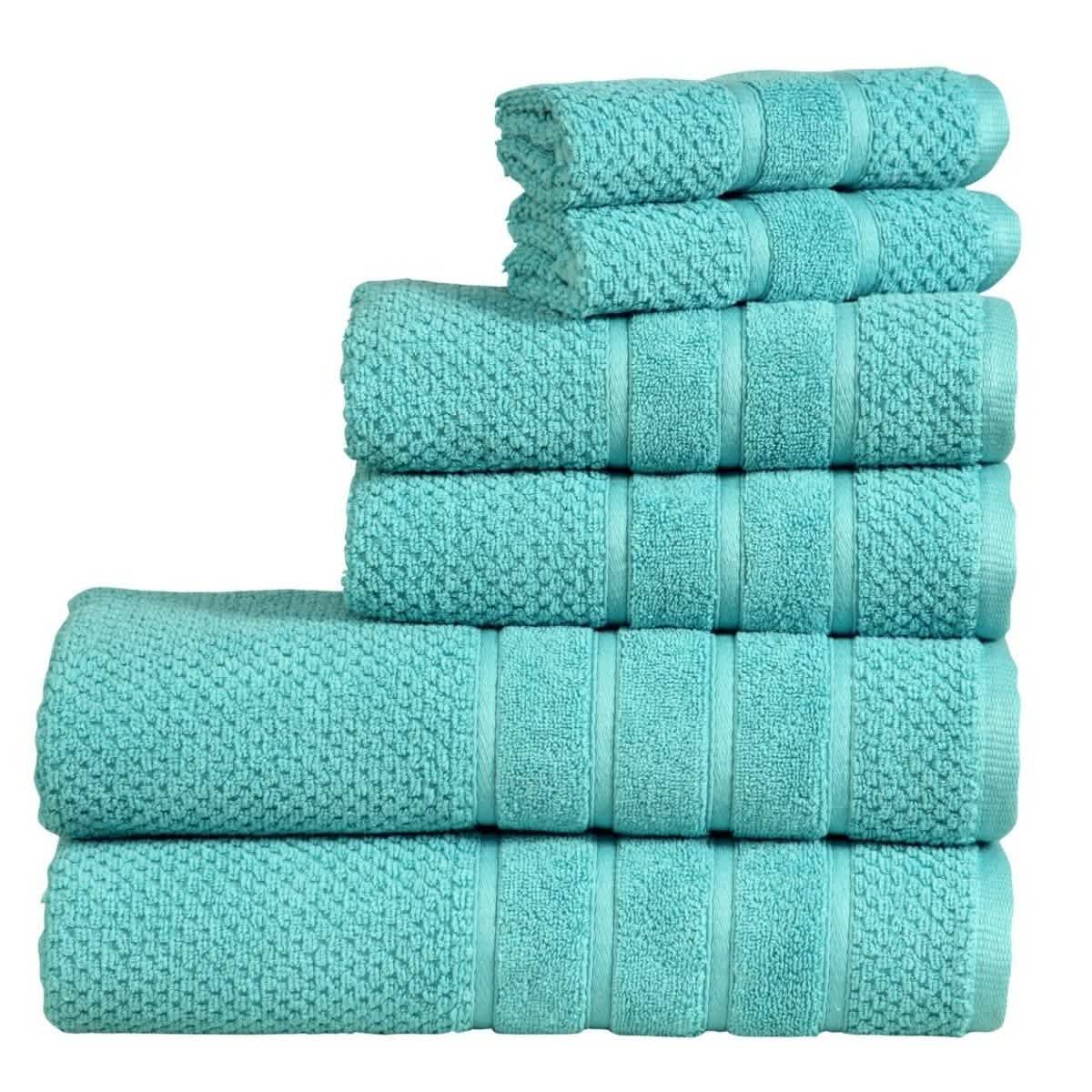 Bibb Home 6-Piece Egyptian Cotton Zero Twist Towel Set DailySale