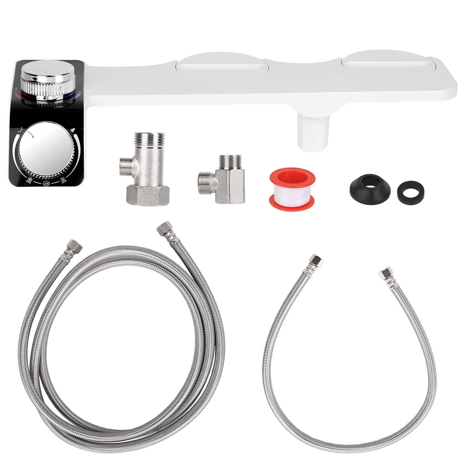 Bidet Attachment Non-Electric Fresh Water Sprayer with Self Cleaning Dual Nozzle DailySale