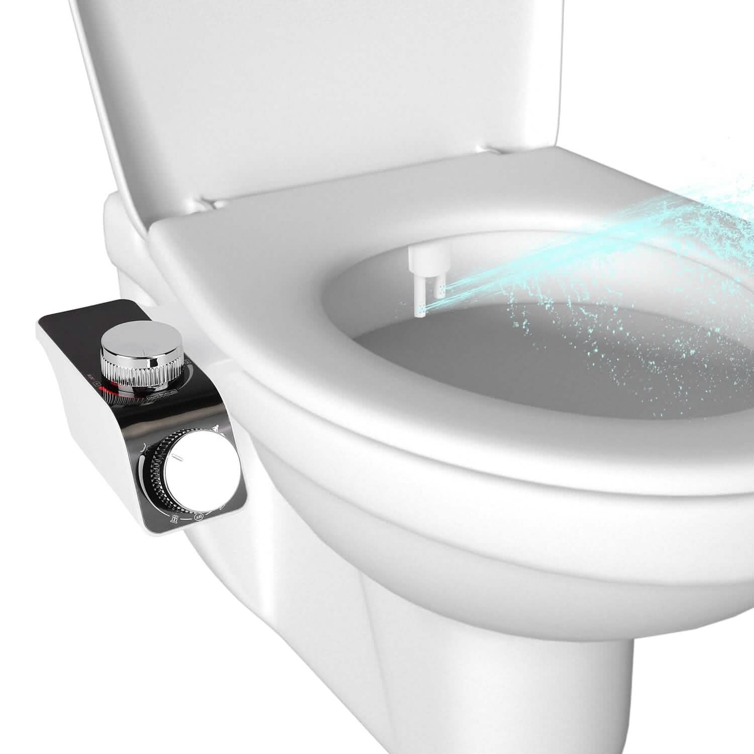Bidet Attachment Non-Electric Fresh Water Sprayer with Self Cleaning Dual Nozzle DailySale