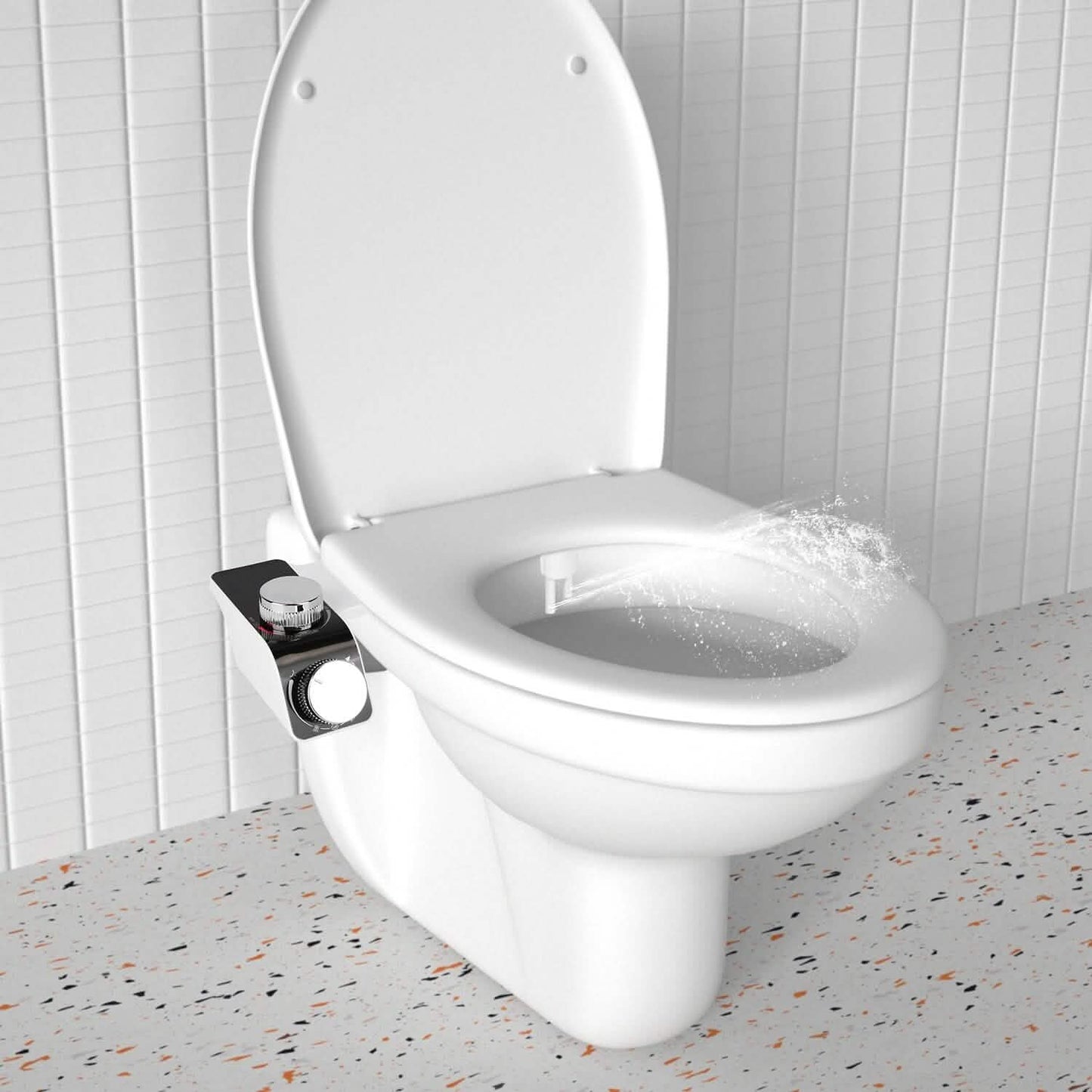 Bidet Attachment Non-Electric Fresh Water Sprayer with Self Cleaning Dual Nozzle DailySale