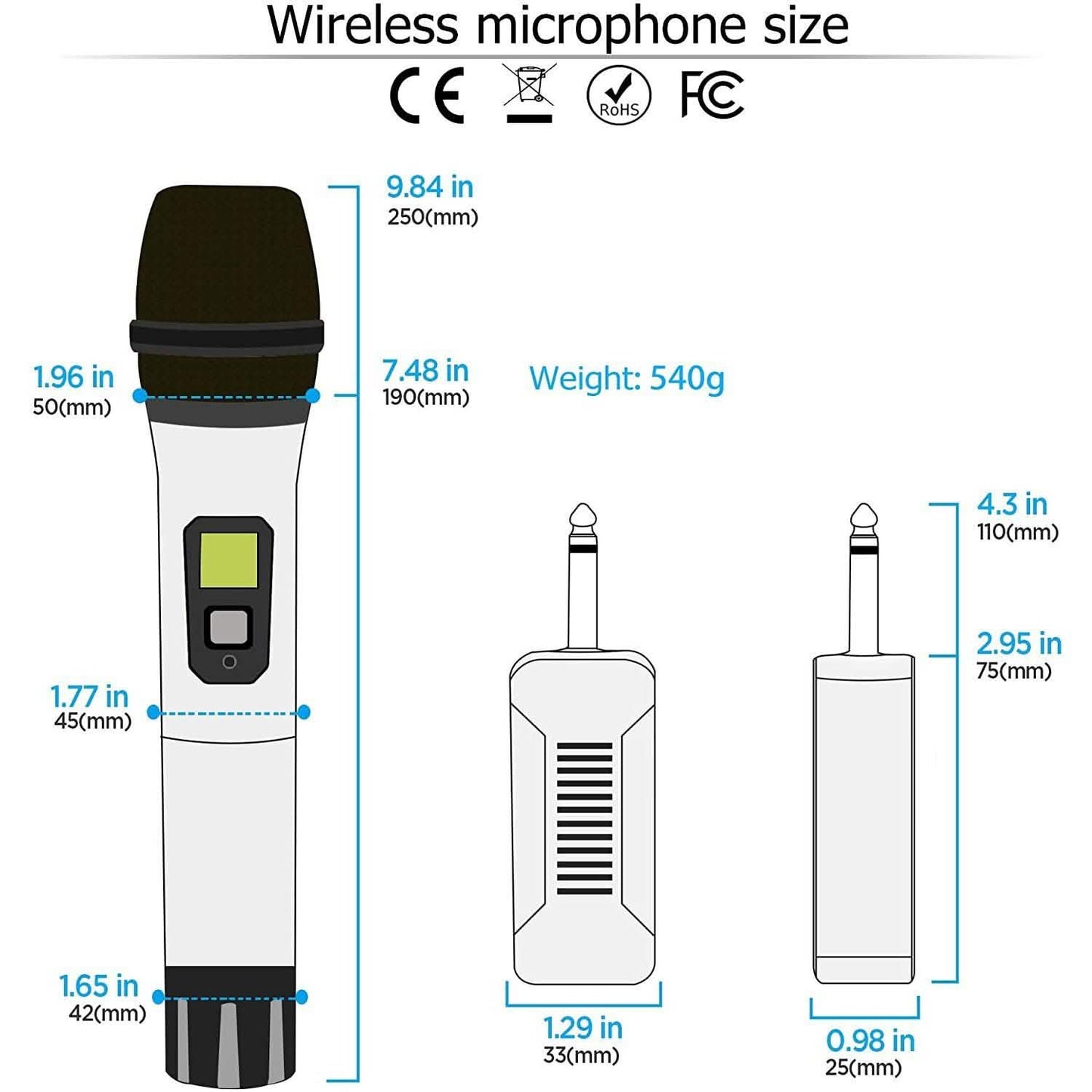 Bietrun Wireless UHF Metal Dual Handheld Dynamic Mic Karaoke System DailySale