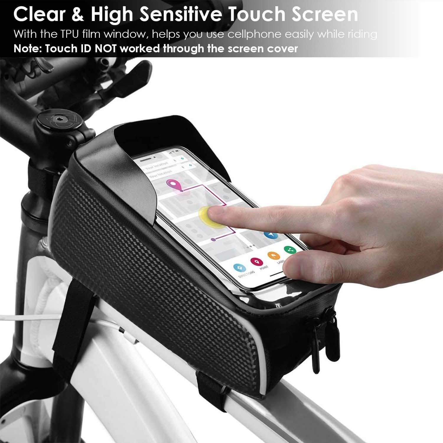 Bike Phone Front Frame Bag with Touch Screen Sun-Visor DailySale