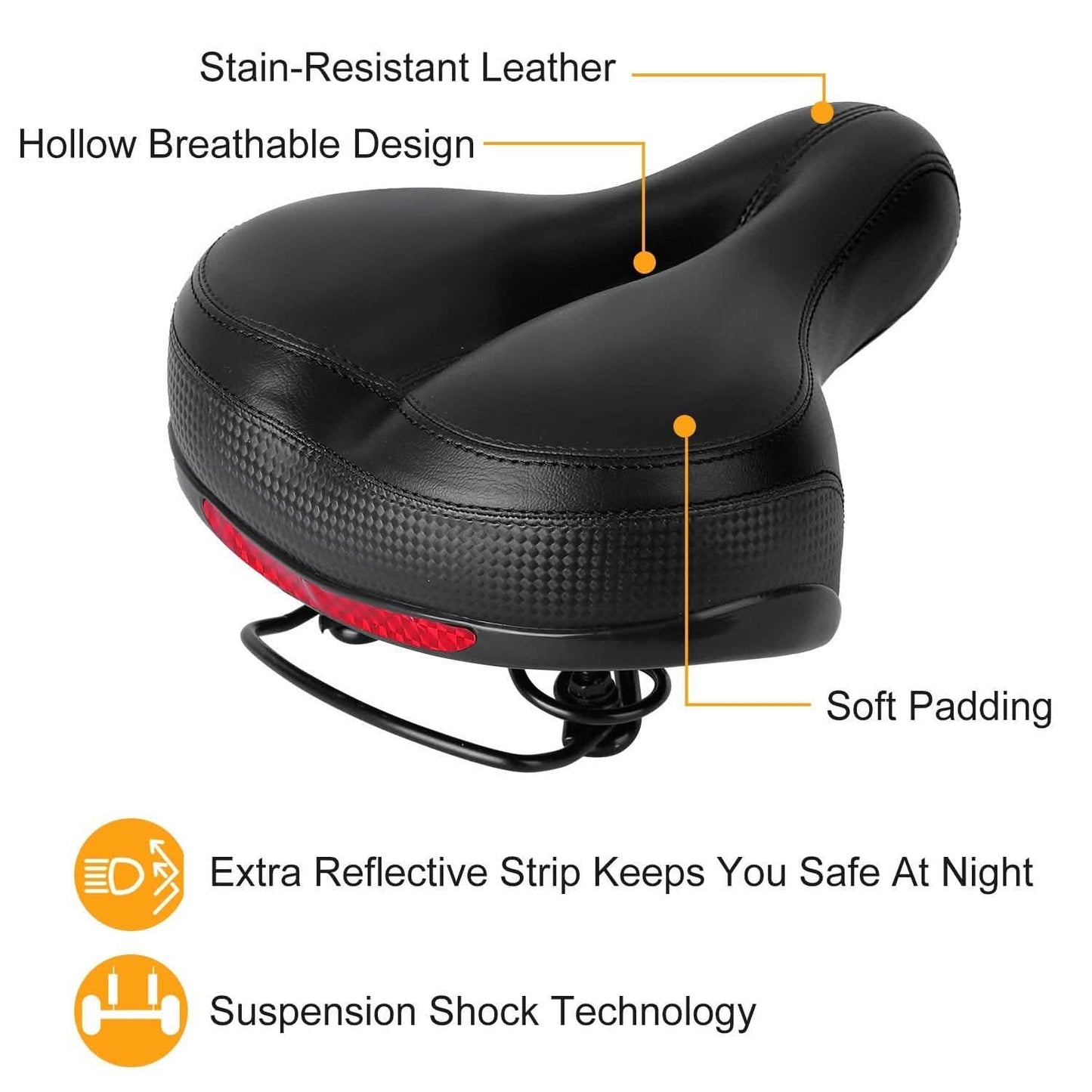 Bike Seat Water Resistant Bicycle Padded Saddle Wear DailySale