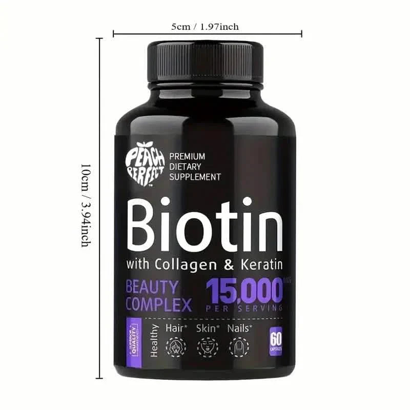 Biotin Capsules Multivitamin Collagen Keratin Supplement Hair Skin And Nail Vitamin DailySale