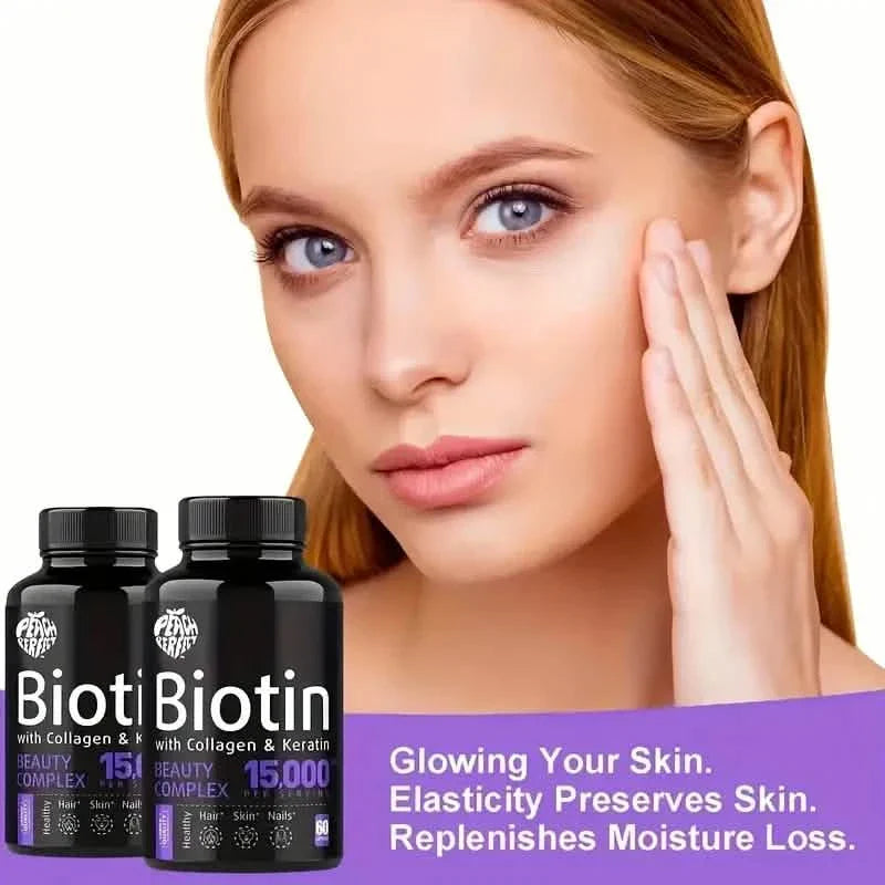 Biotin Capsules Multivitamin Collagen Keratin Supplement Hair Skin And Nail Vitamin DailySale