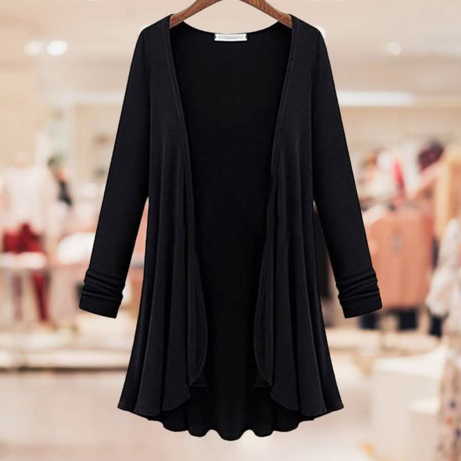 Black Classic Draped Cardigan DailySale