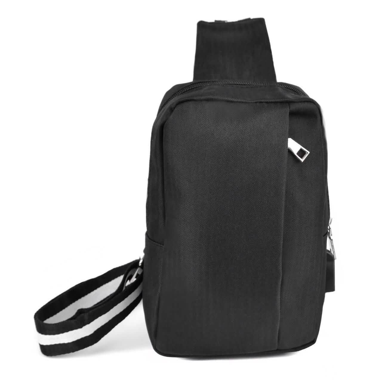 Black Crossbody Shoulder Sling Bag with USB Charging Port DailySale