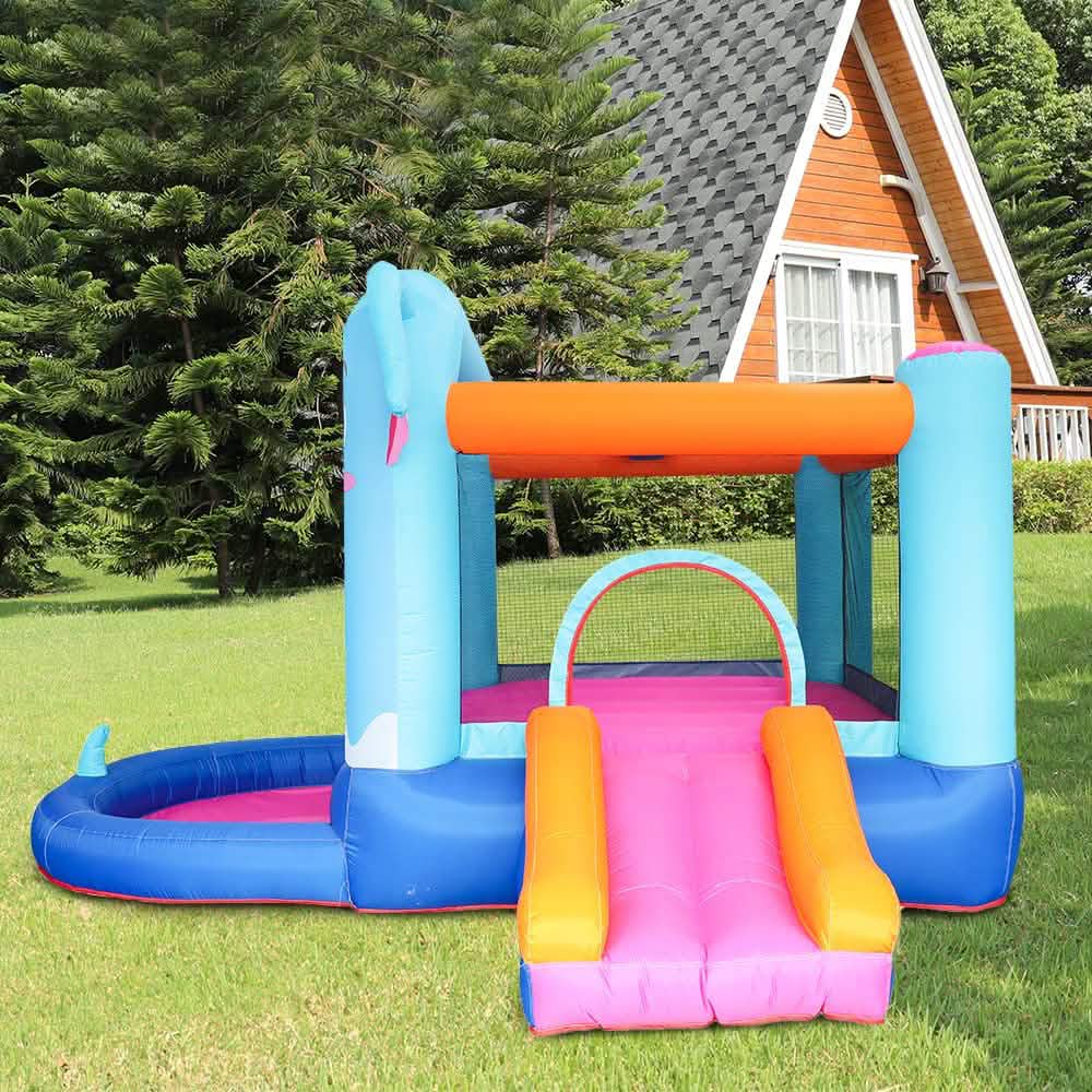 Blue Elephant Bouncy Castle House with 350W Blower DailySale