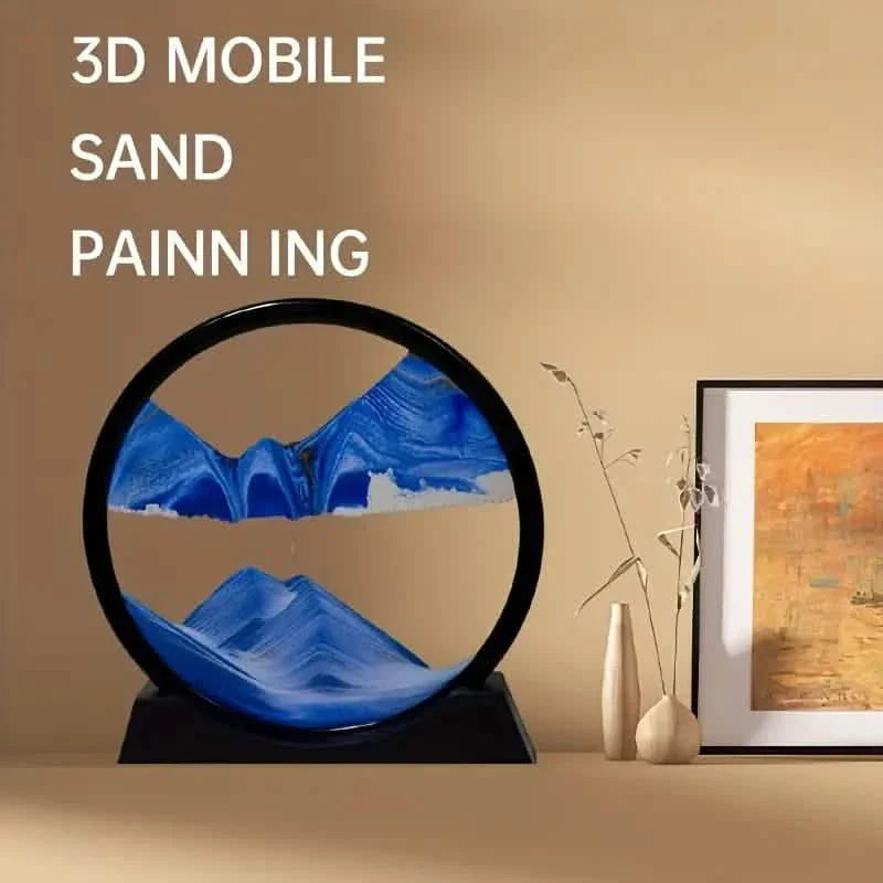 Blue Quicksand Art Glass Ornament - 3D Moving Sand Painting DailySale