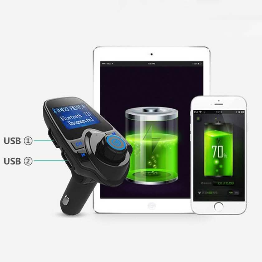 Bluetooth Handsfree In Car Kit FM Transmitter MP3 Player 2 USB Charger DailySale