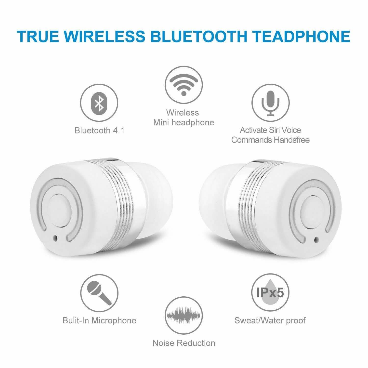 Bluetooth Mini TWS Twins Wireless In-Ear Stereo Earphones DailySale