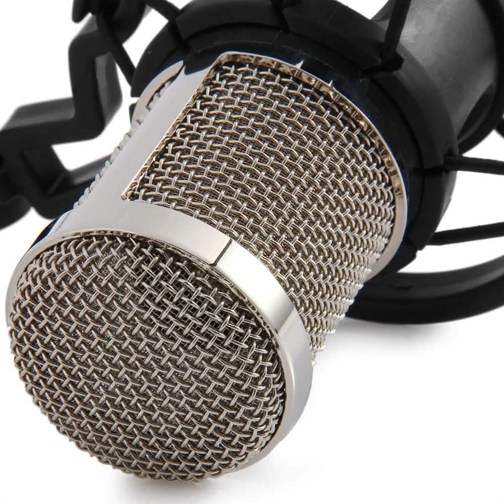 BM-800 Condenser Sound Recording Microphone with Shock Mount for Radio Braodcasting DailySale