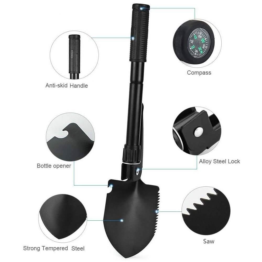 BoBKY - Multifunction Folding Military Shovel With Carrying Bag DailySale