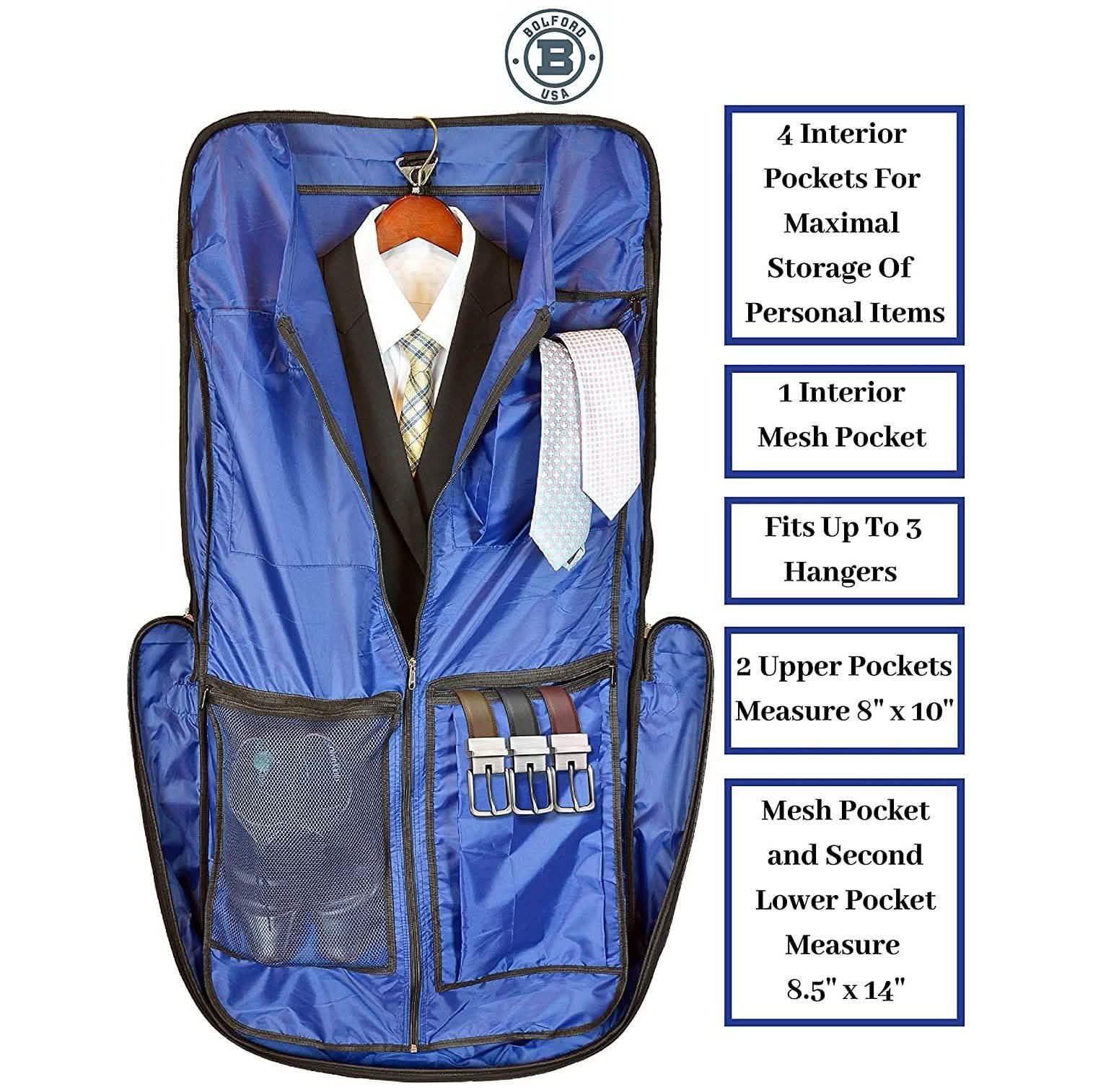 Bolford Travel Garment Bag For Business Trips And Travel With Padded Computer Pocket DailySale