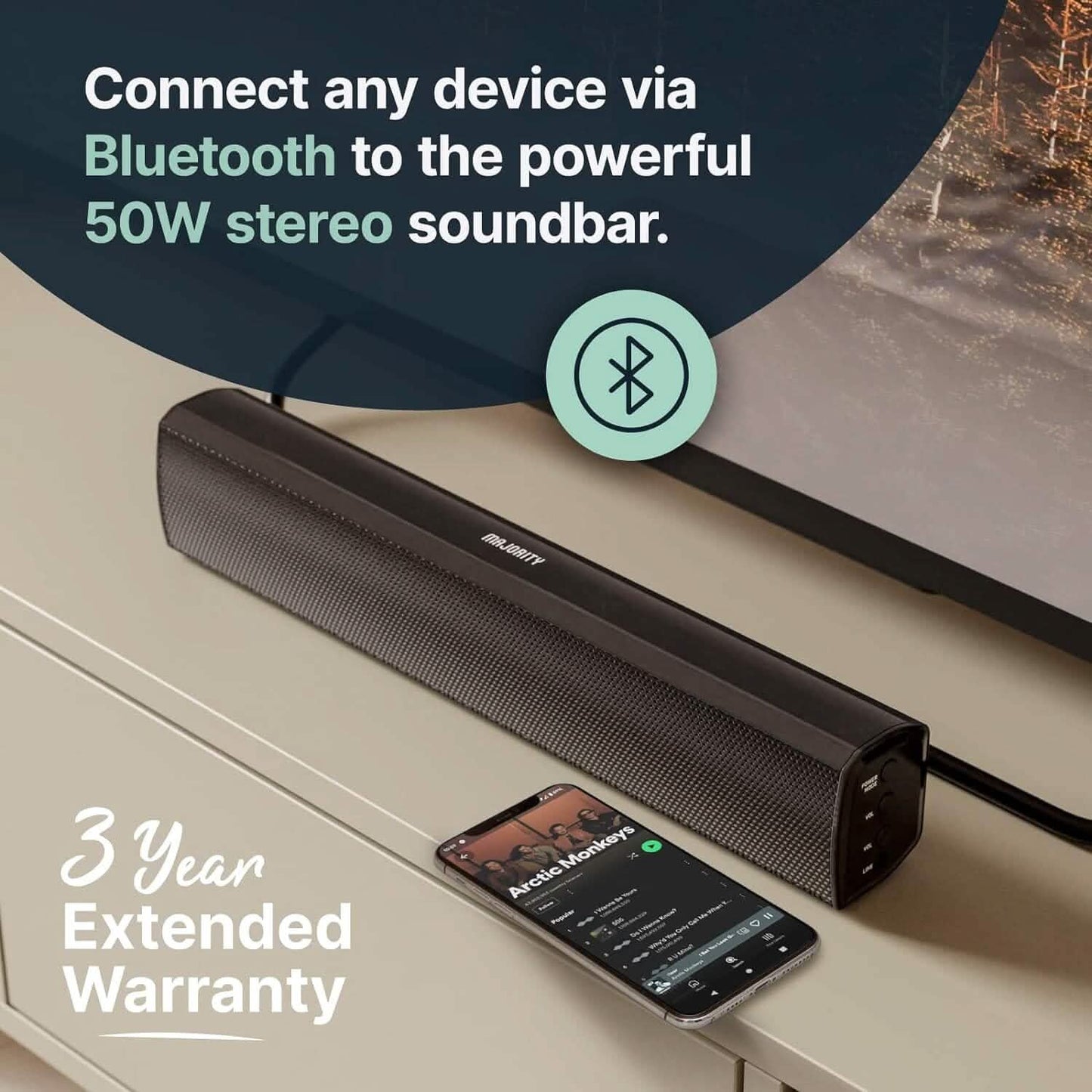Bowfell Majority Sound Bar 2.0 Bluetooth TV Sound Bar  (Refurbished) DailySale