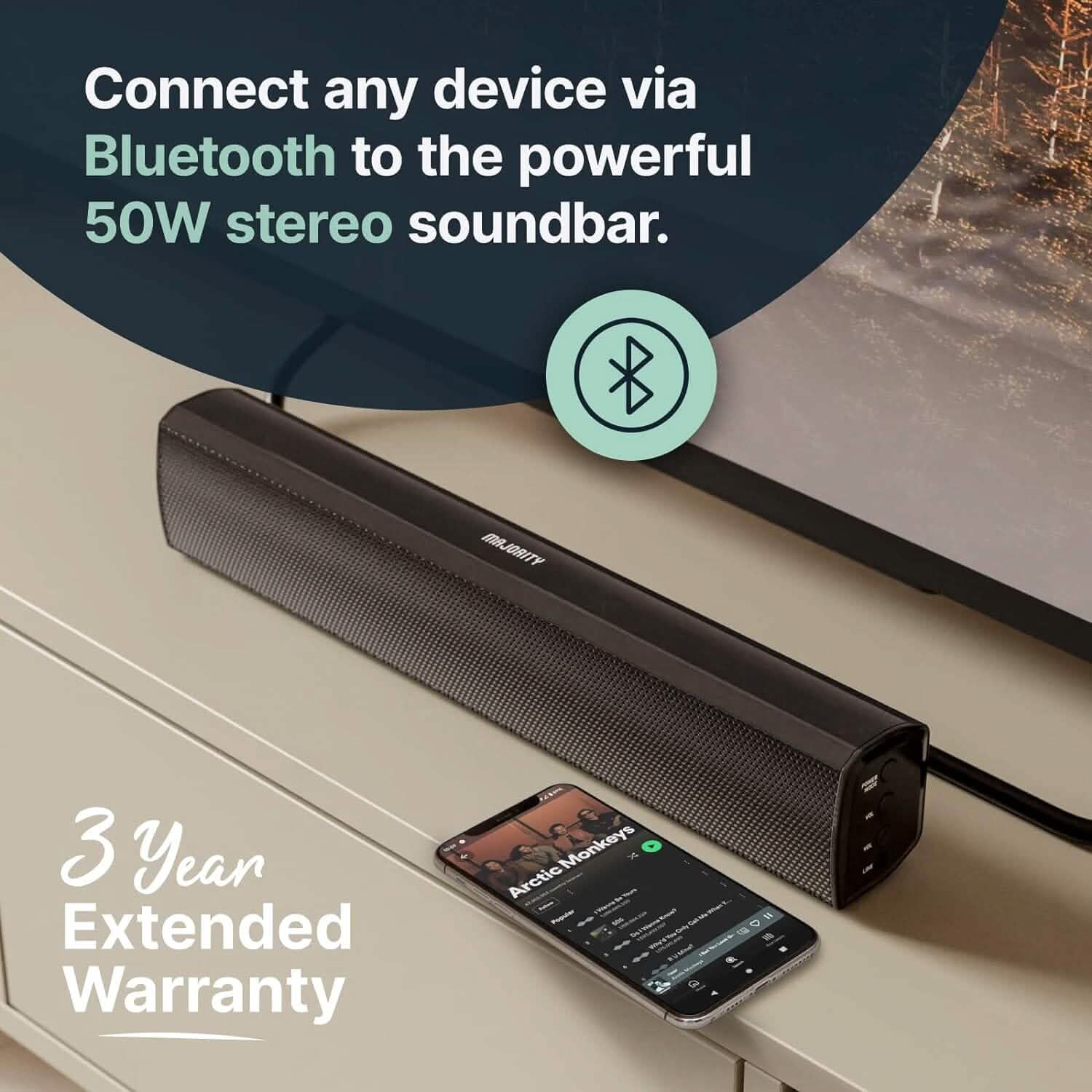 Bowfell Majority Sound Bar 2.0 Bluetooth TV Sound Bar  (Refurbished) DailySale