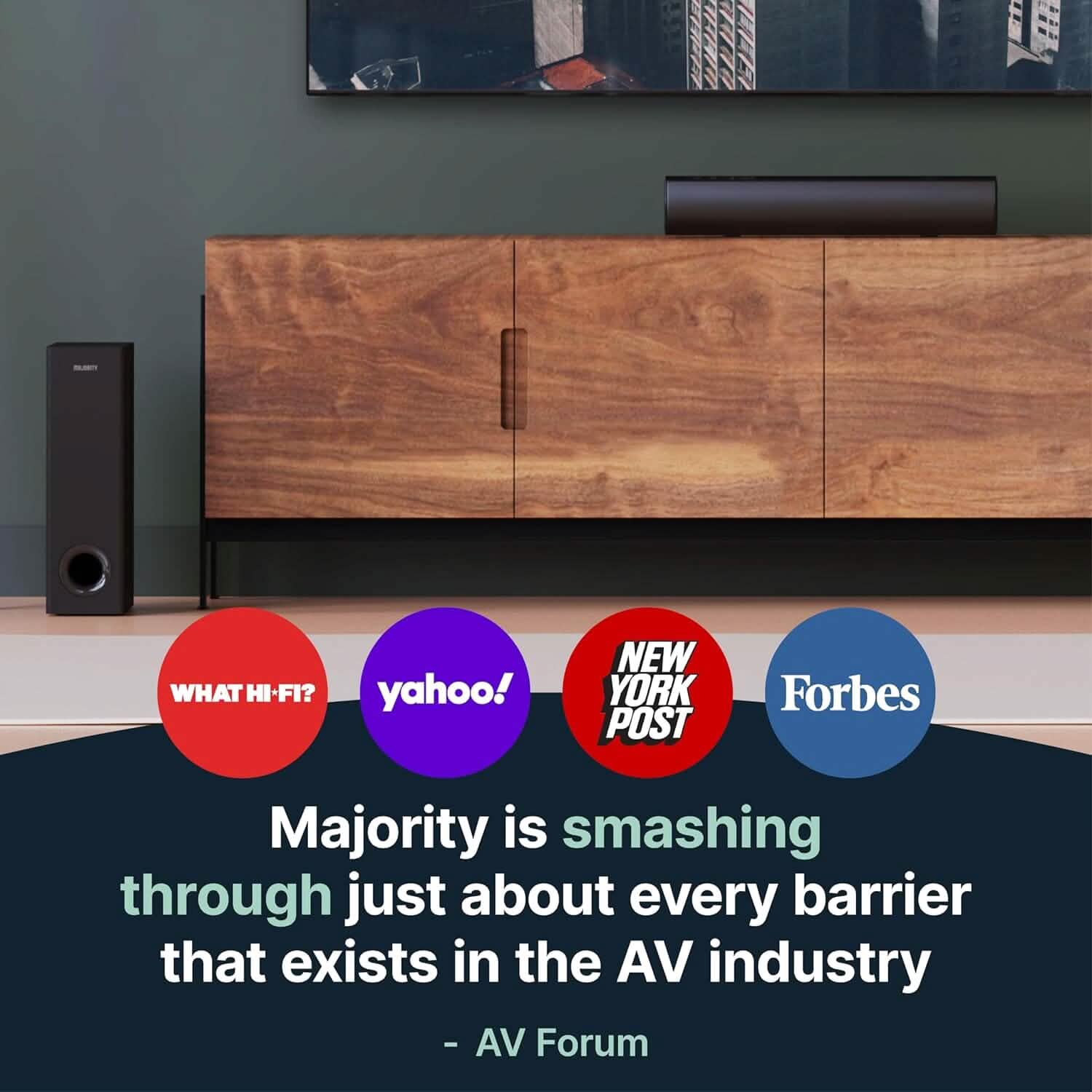 Bowfell Majority Sound Bar 2.0 Bluetooth TV Sound Bar  (Refurbished) DailySale