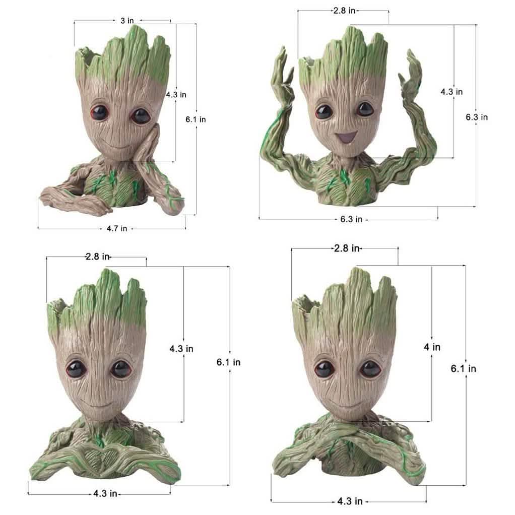 Boxod Treeman Baby Groot Succulent Flower Pot with Hole Pen Holder DailySale