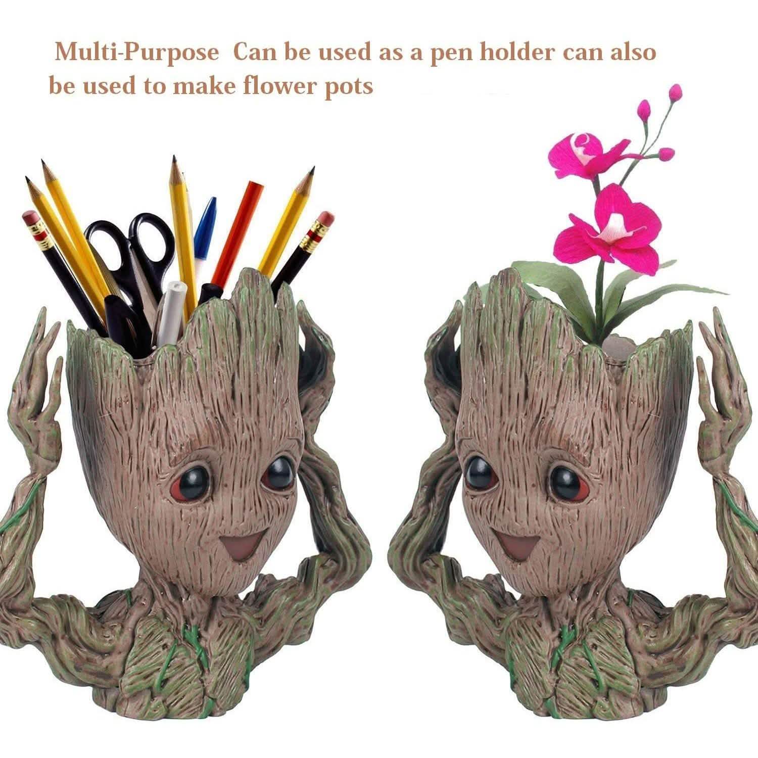 Boxod Treeman Baby Groot Succulent Flower Pot with Hole Pen Holder DailySale