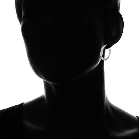 Braided Hoop Earrings In 18KT White Gold DailySale