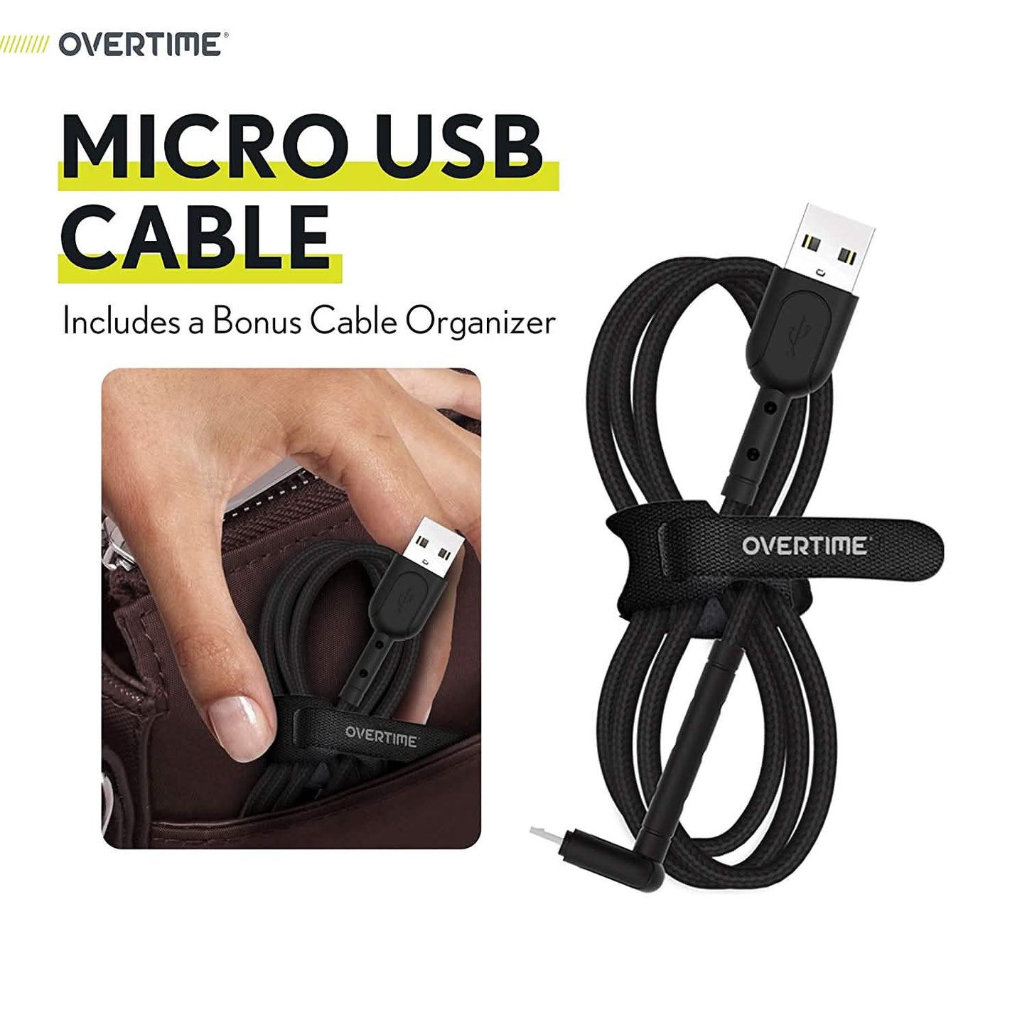 Braided Nylon High Speed Micro USB 90 Degree Charging Cable DailySale