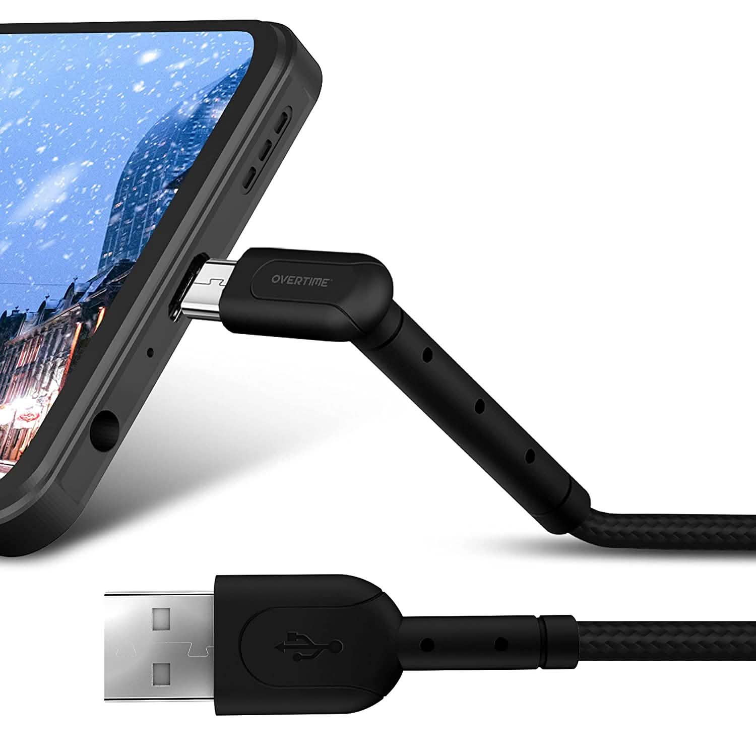 Braided Nylon High Speed Micro USB 90 Degree Charging Cable DailySale