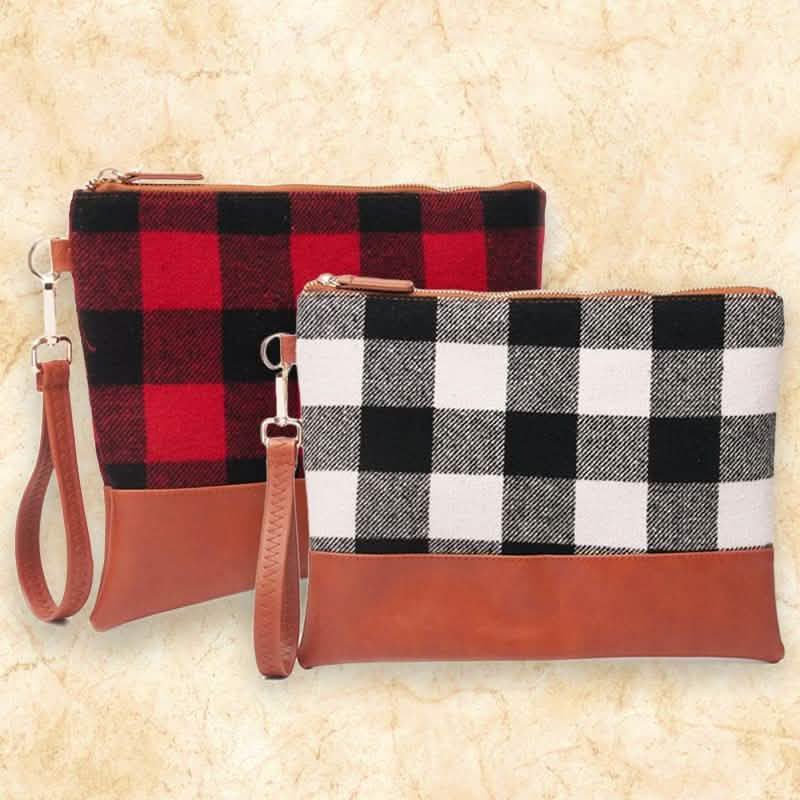 Buffalo Plaid Clutch  Durable and Lightweight Wristlet DailySale