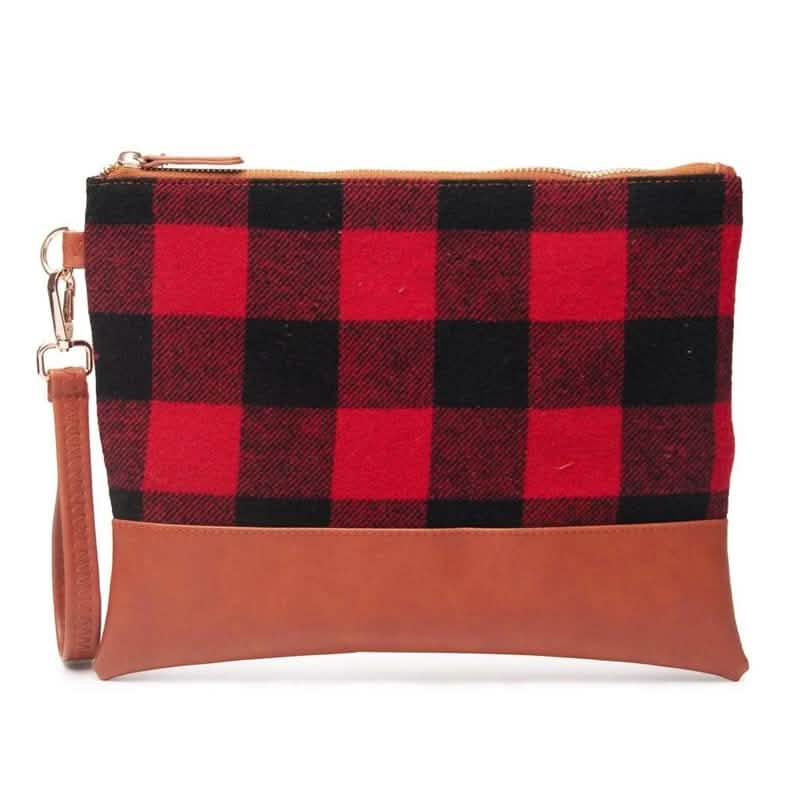 Buffalo Plaid Clutch  Durable and Lightweight Wristlet DailySale