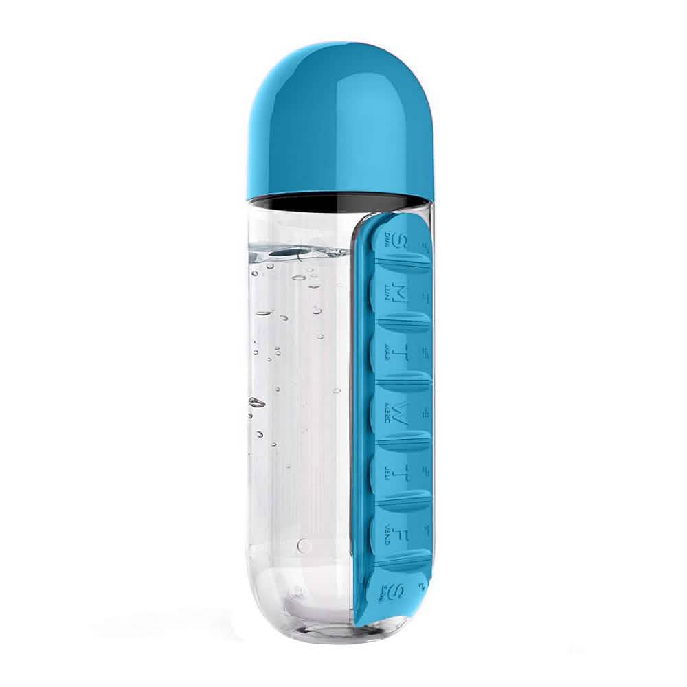 Built-in Pill Organizer 600ml Water Bottle DailySale