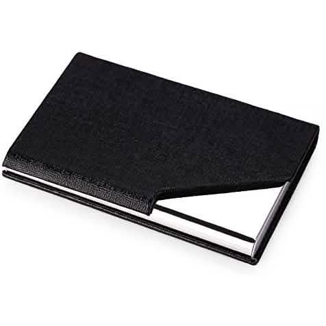 Business Name Card Holder Luxury PU Leather and Stainless Steel Multi Card Case DailySale