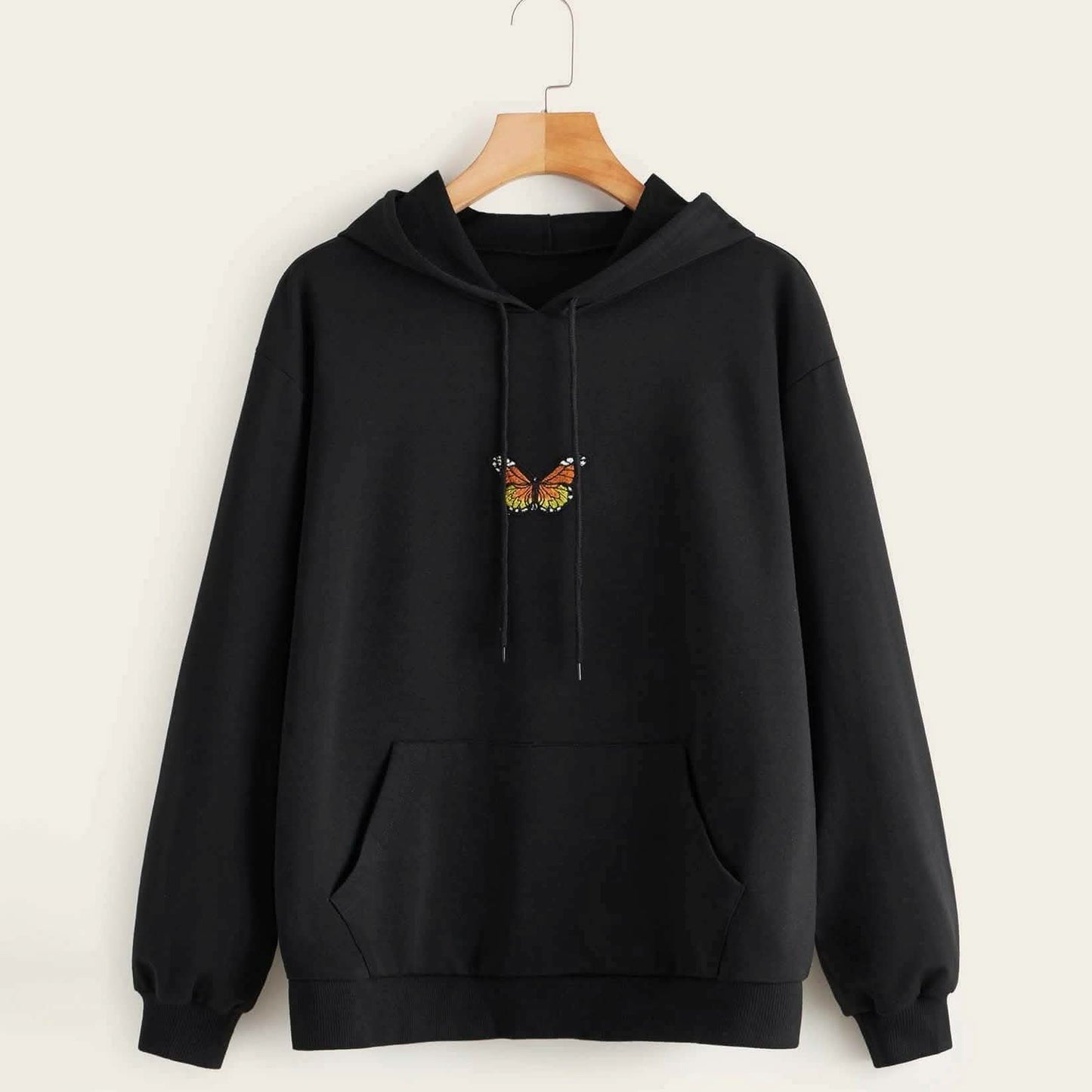 Butterfly Graphic Drawstring Hoodie DailySale