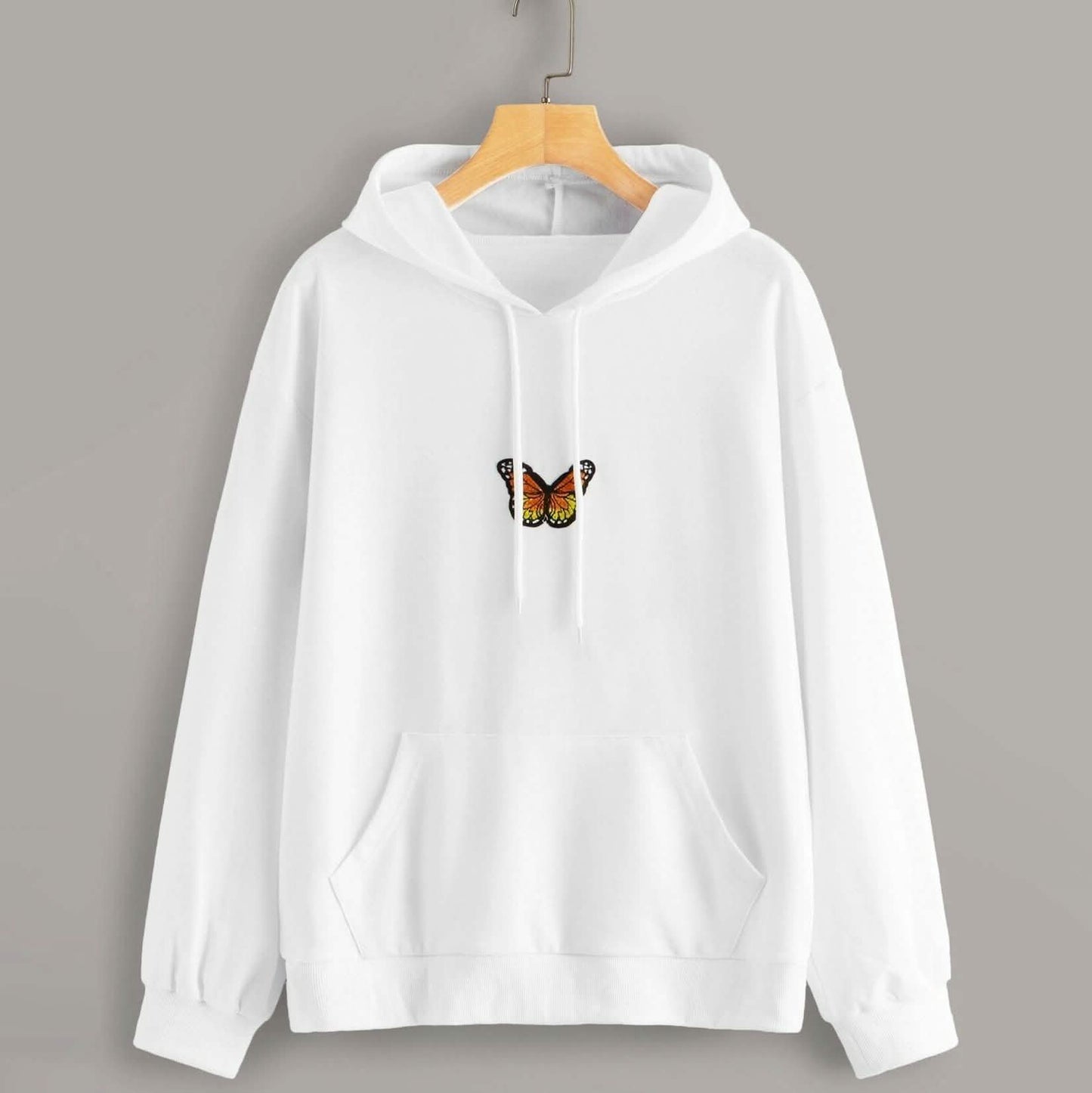 Butterfly Graphic Drawstring Hoodie DailySale