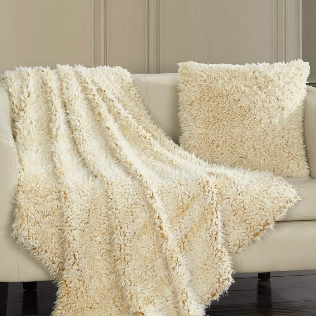 Plush Throw Blanket and Pillow Set DailySale