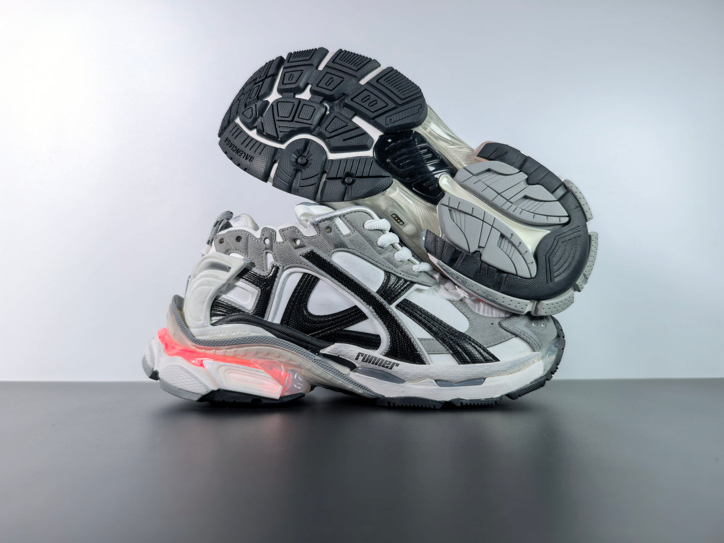 Balenciaga Triple S Sneaker – Triple White Leather & Mesh CUSTOM