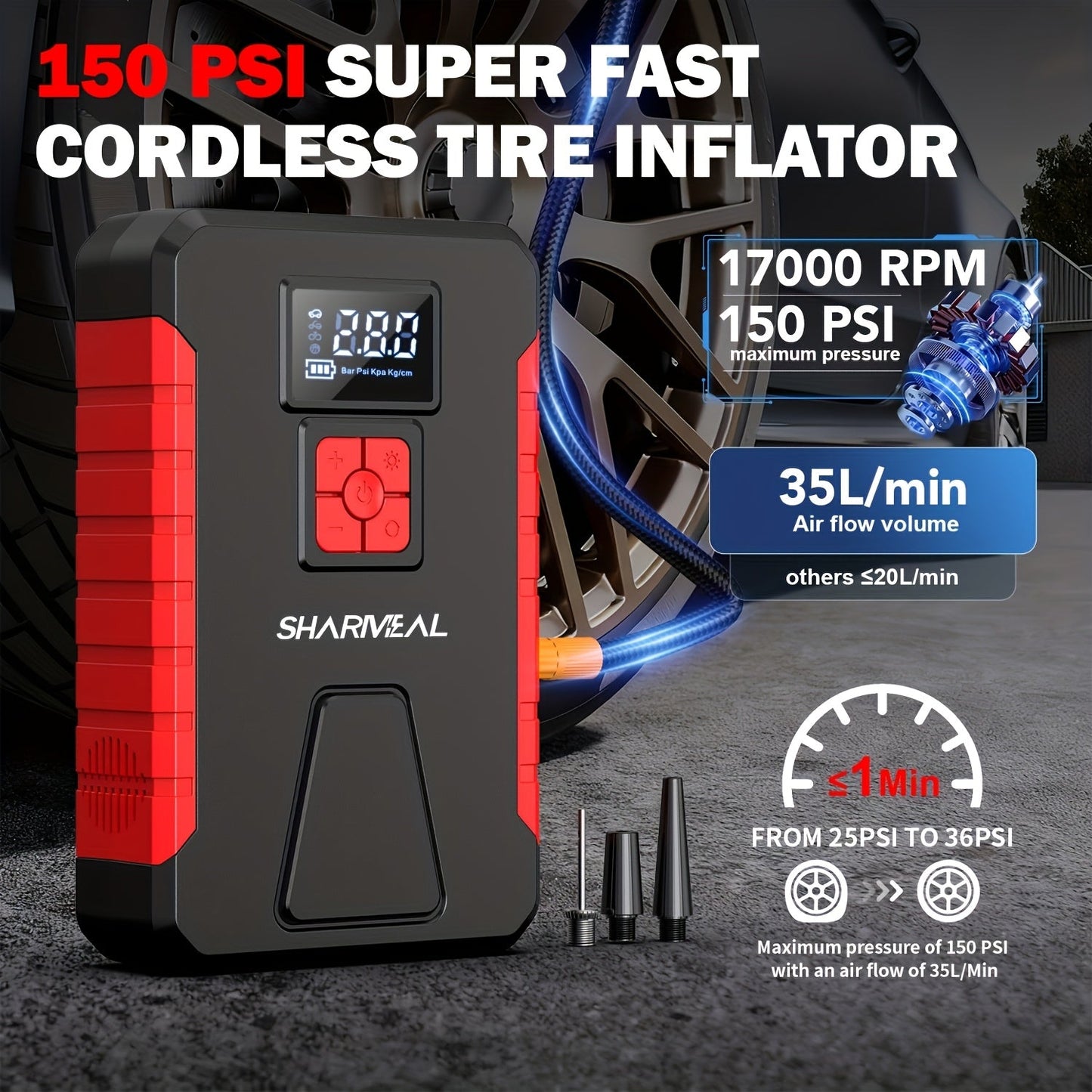 Portable Car Jump Starter with Air Compressor DailySale