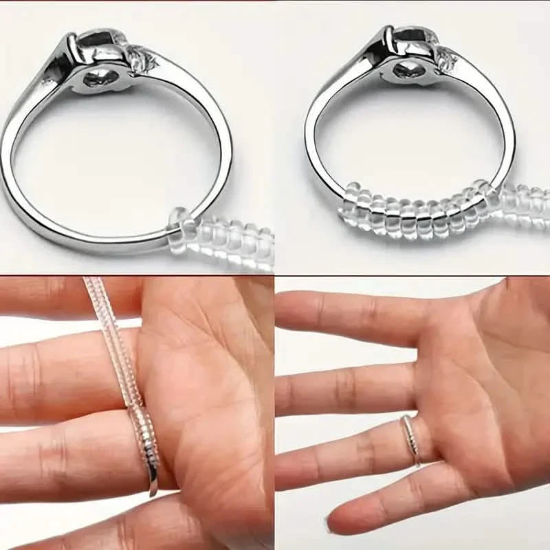 4-Piece Set: Invisible Silicone Ring Size Adjusters – Unisex, Flexible, Minimalist DailySale