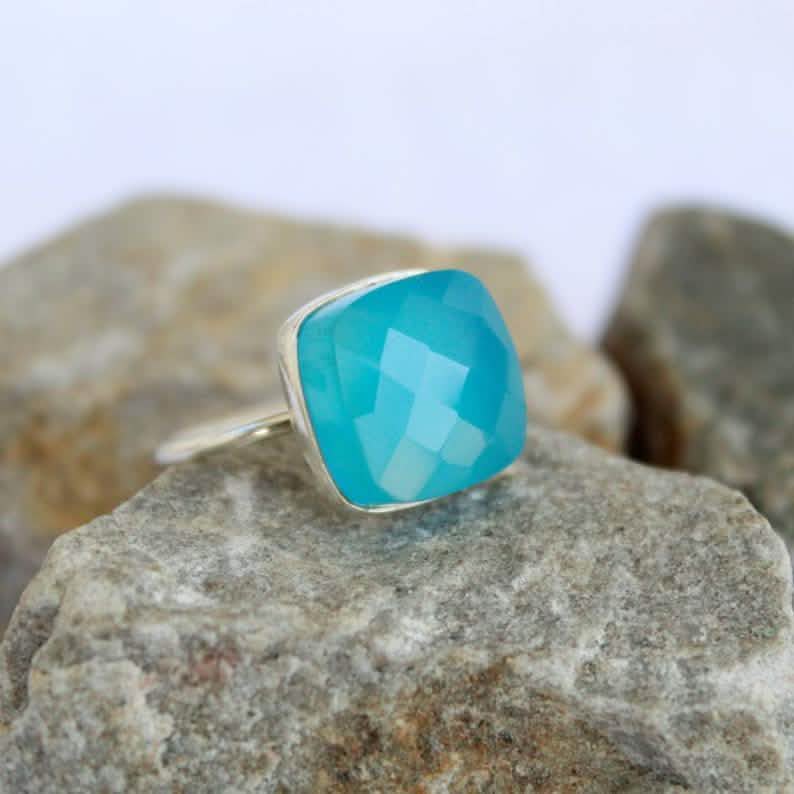 Cabochon Turquoise Engagement Ring - Assorted Sizes DailySale