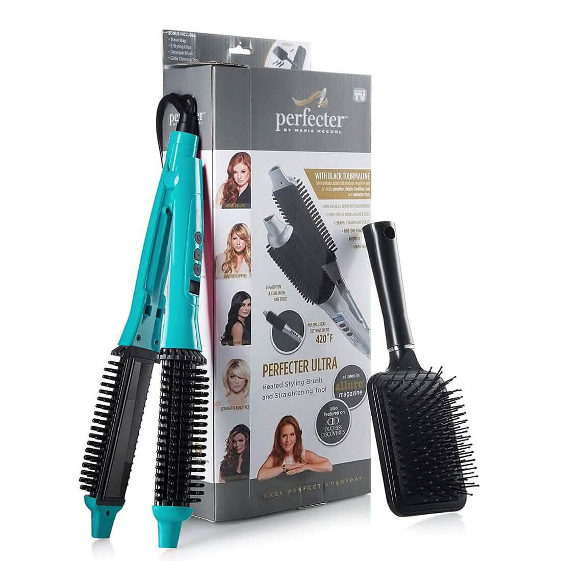 Calista 2-in-1 Heated Brush Iron Hair Styler DailySale