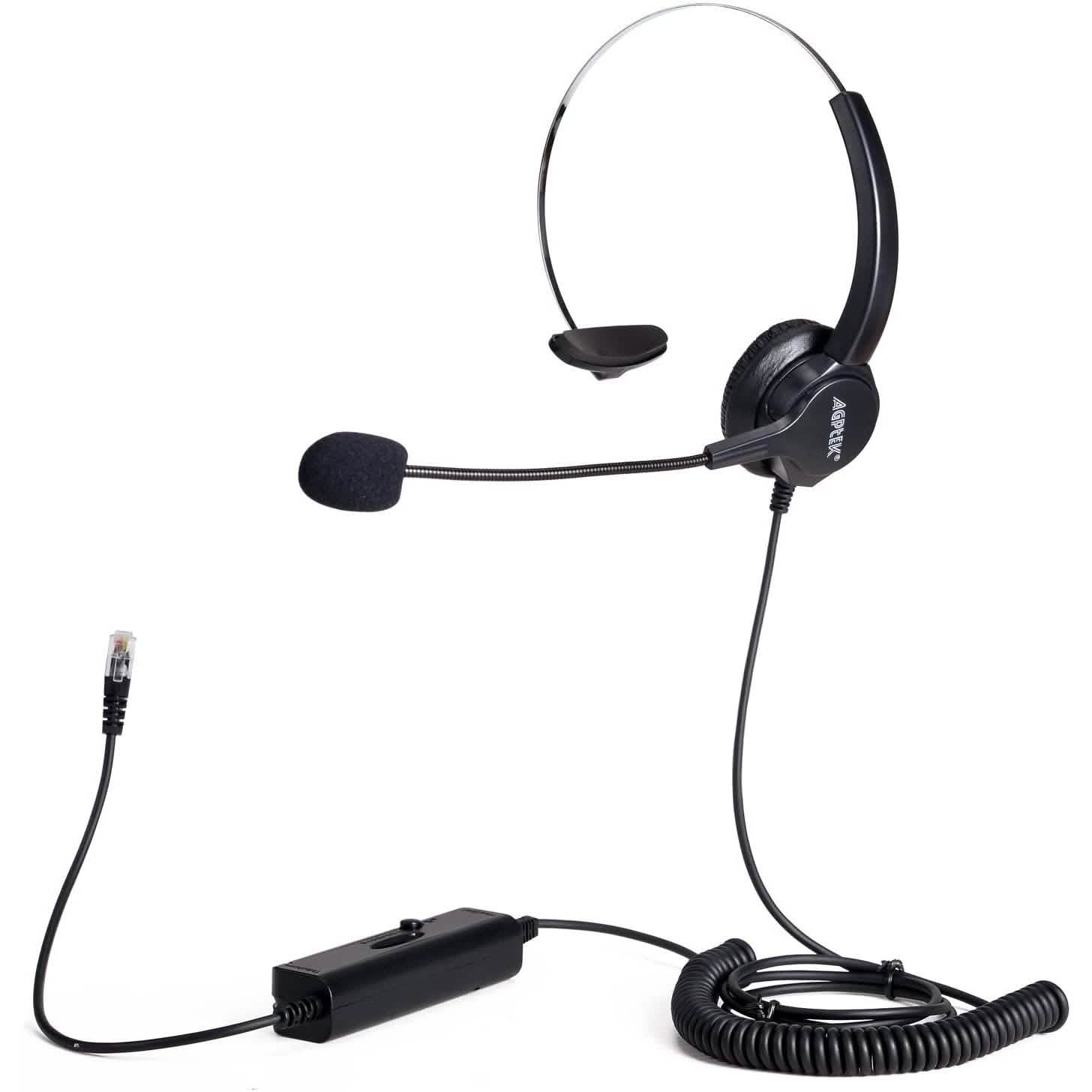 Call Center Hands-Free Noise Cancelling Corded Monaural Headset DailySale
