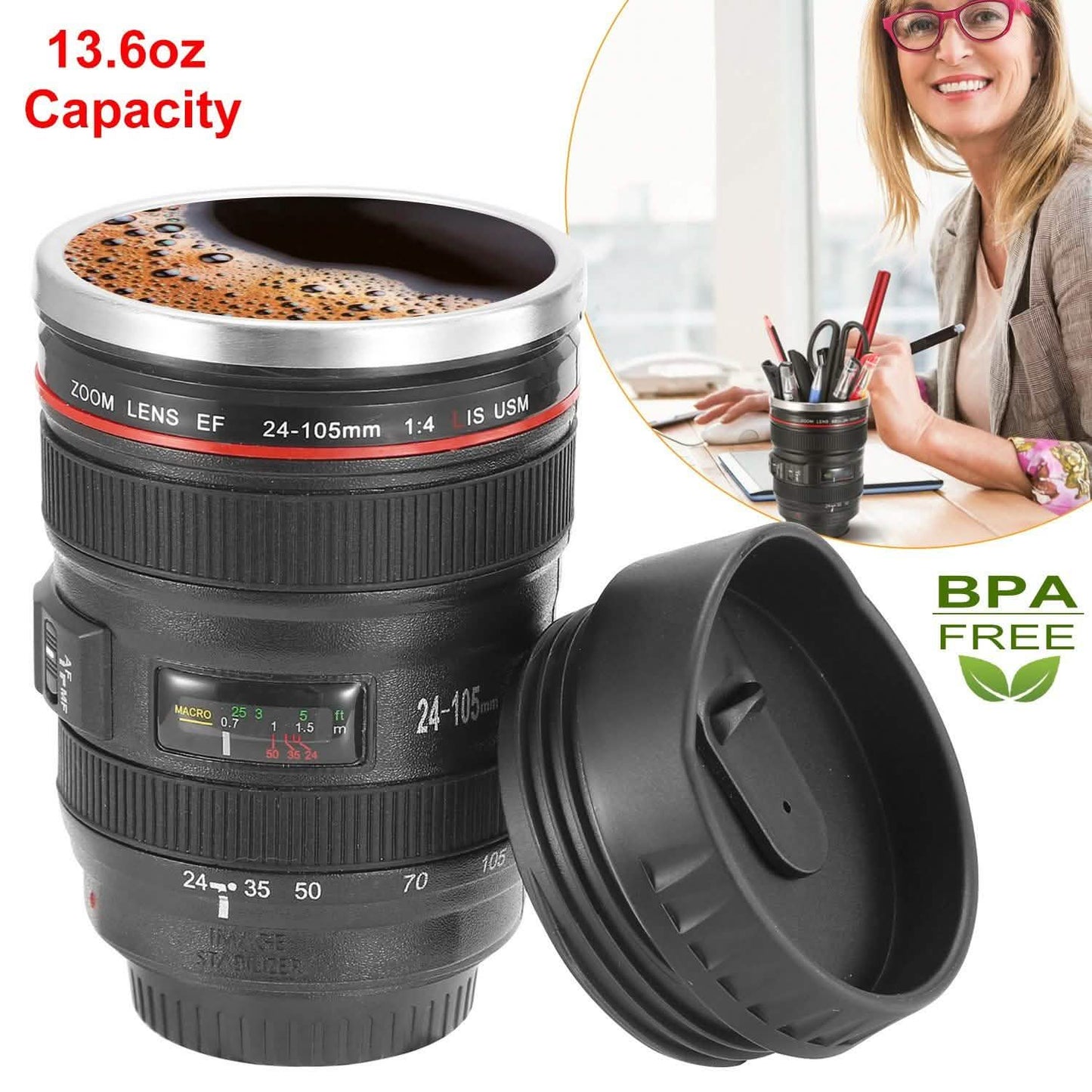 Camera Lens Coffee Mug Cup 13.6oz DailySale