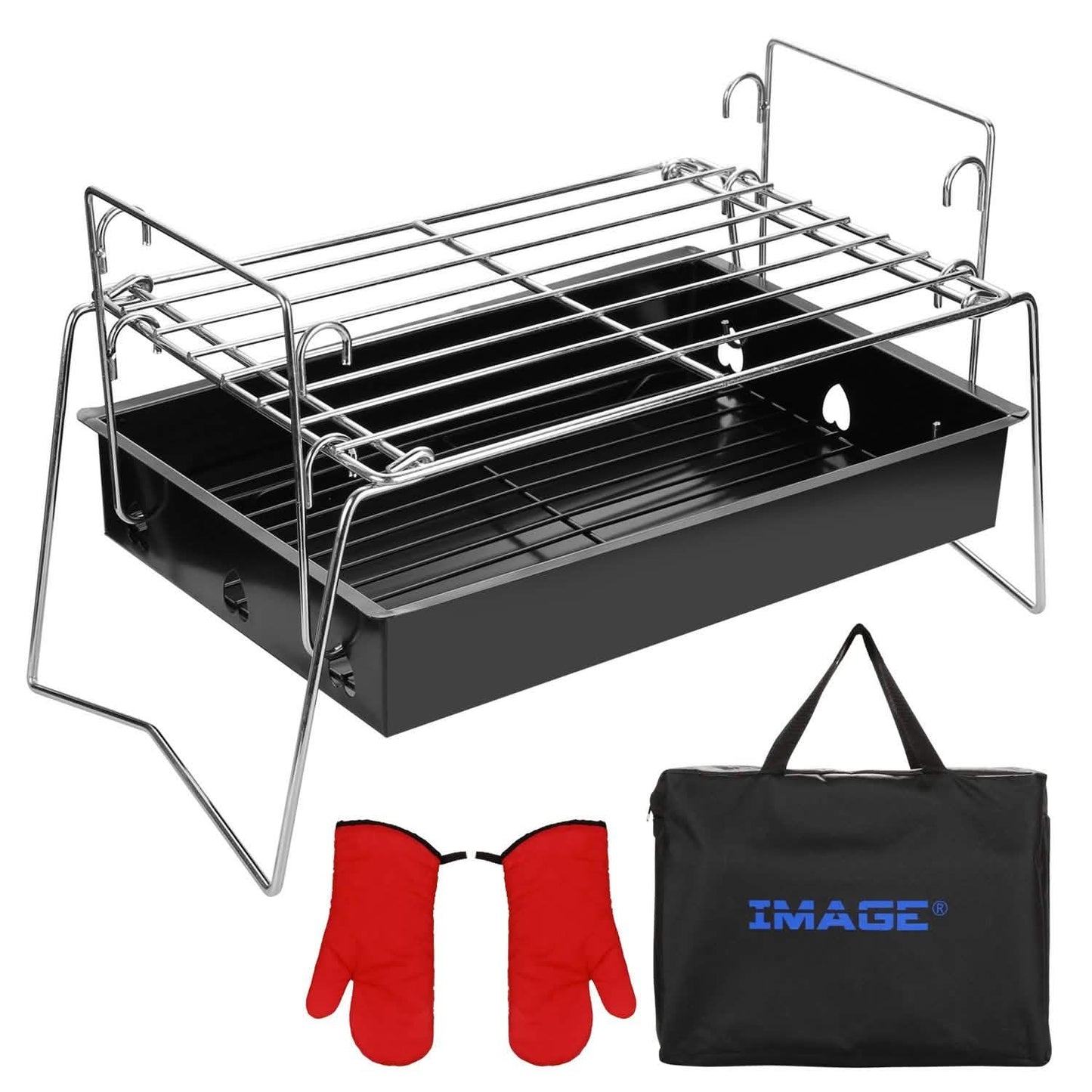 Camping Grill Barbecue Tool Folding & Lightweight Steel Mesh Portable DailySale