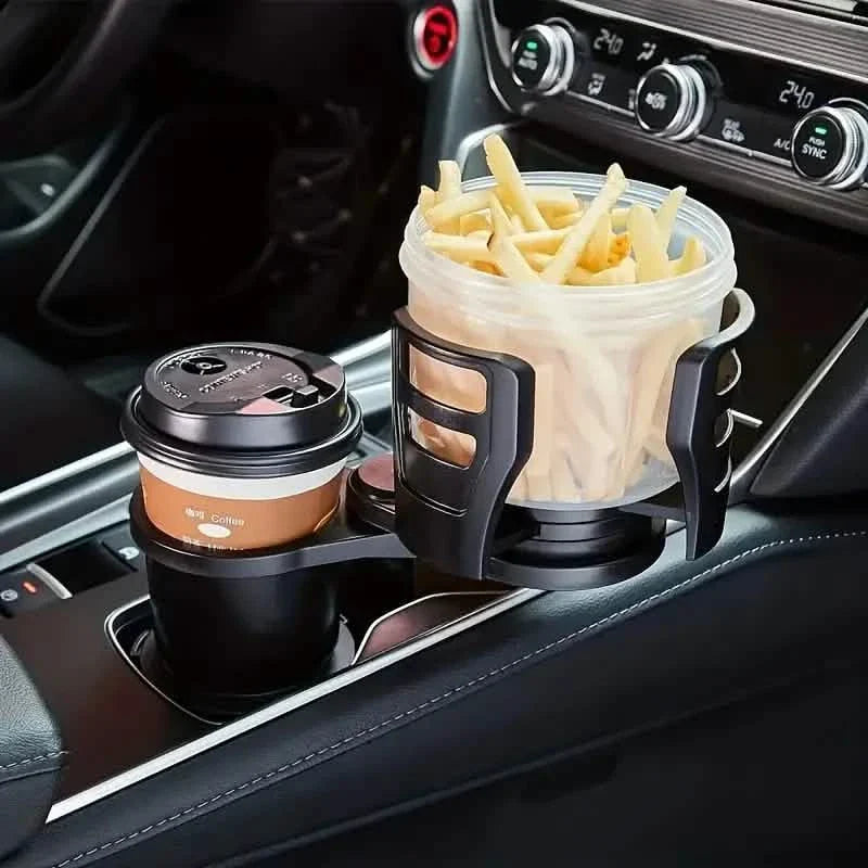 Car Adapter Adjustable Multifunctional Dual Cup Holder With Phone Holder Aromatherapy Organizer DailySale