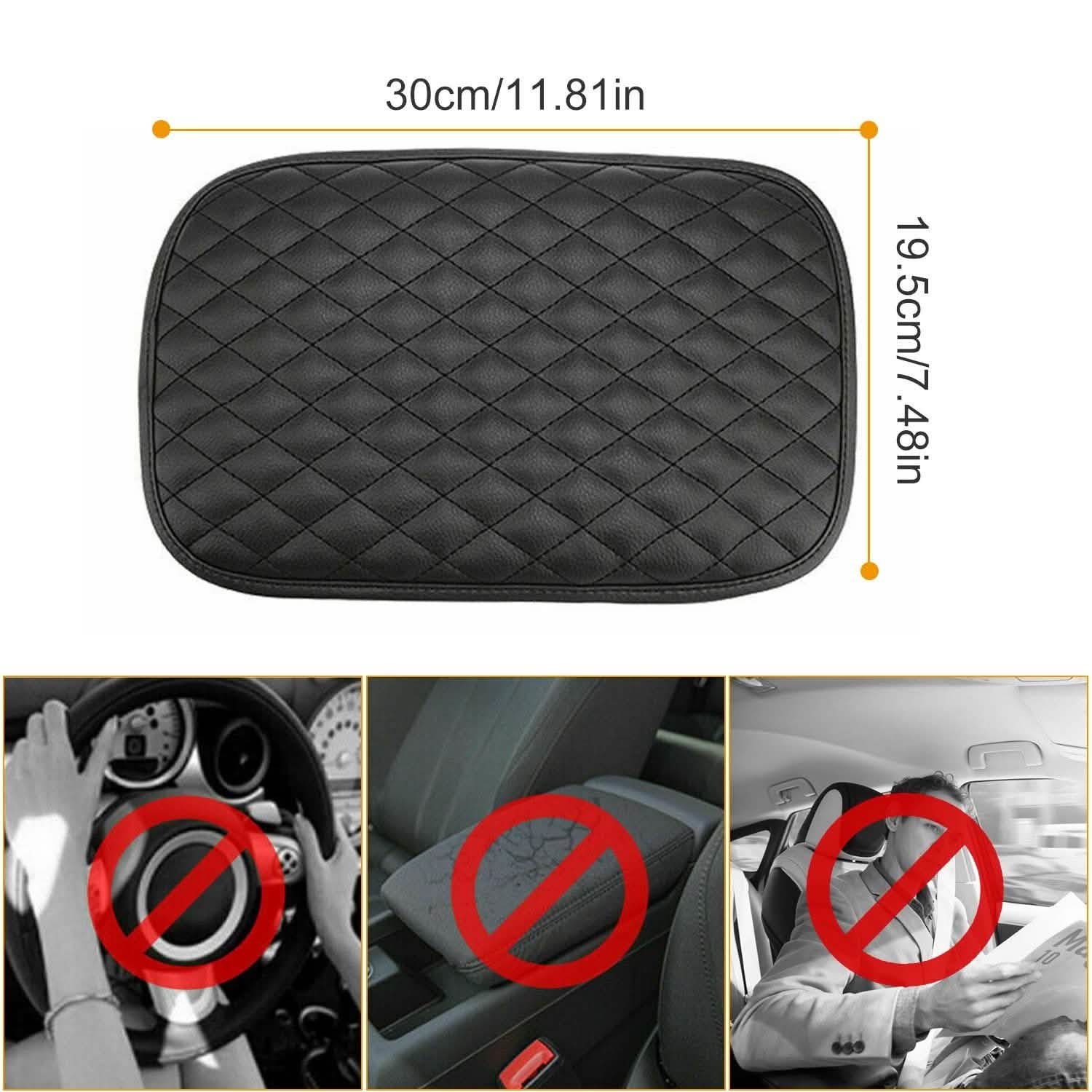 Car Armrest Pad Cover PU Leather Fit for SUV Truck Car DailySale