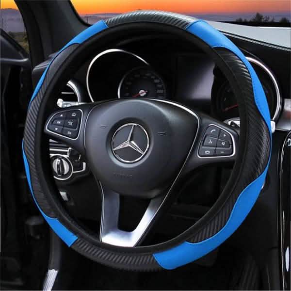 Car Auto Steering Wheel Cover Carbon Fibre Breathable Anti-slip Protector DailySale